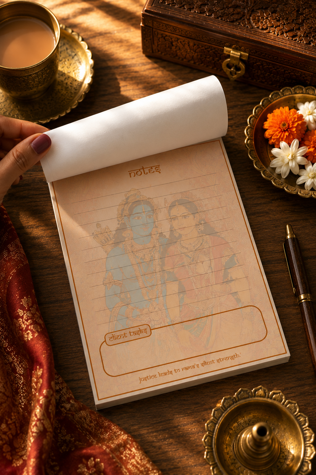 Indian Heritage Handmade A5 Tear-Off Notepad