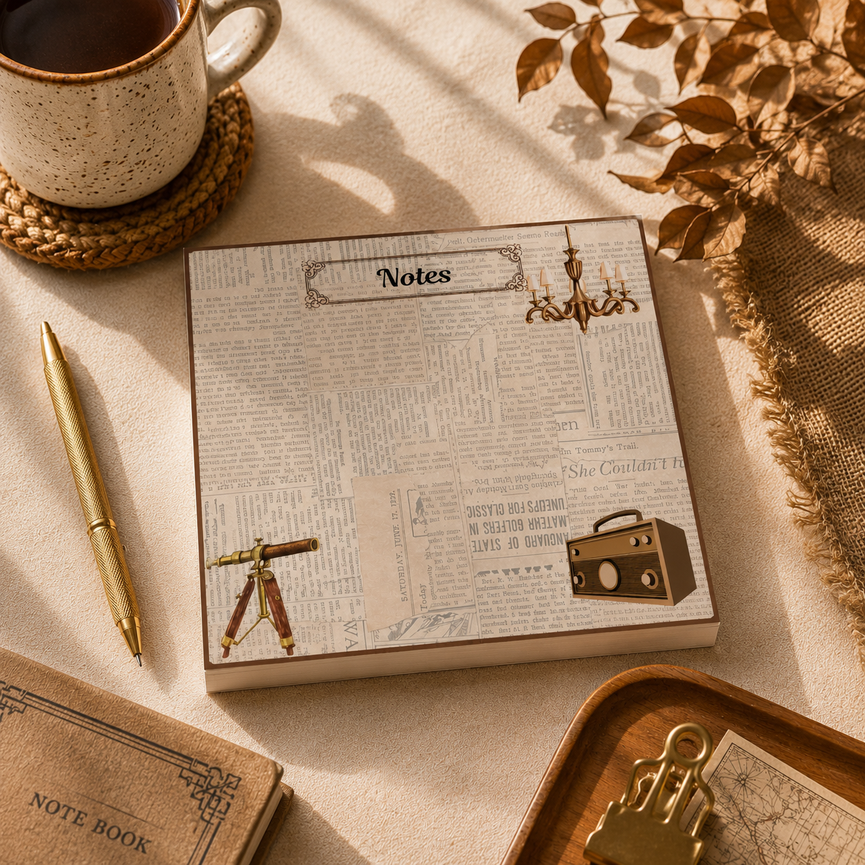 Vintage Notes Handmade A5 Tear-Off Notepad