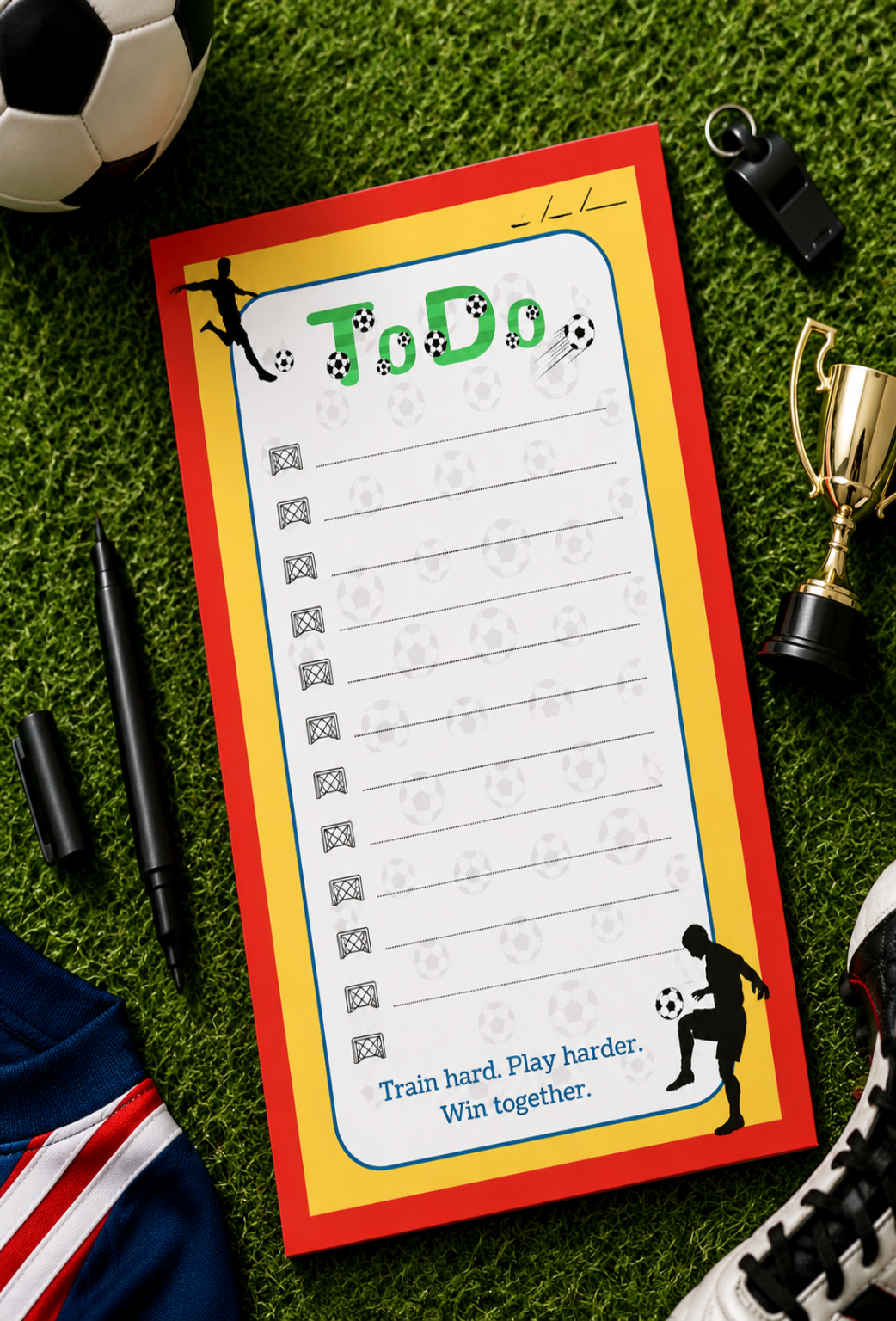 Football Goals Tear-Off Notepad