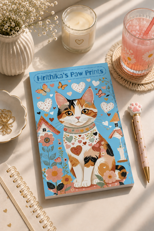 Cute Cat Handmade A5 Tear-Off Notepad | Premium Notepad Gift