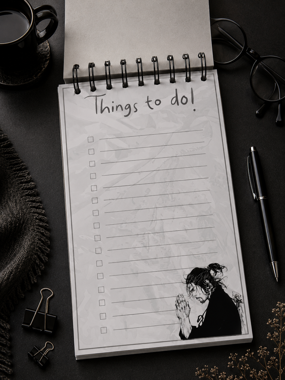 Miyamoto Musashi inspired notepad