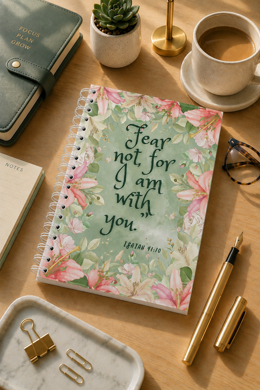Handmade A5 Floral Scripture Notepad